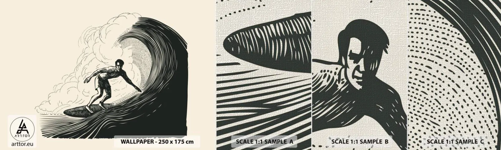 Vzor Fototapety Premium Canvas - Král vln - Mávat, Surfování, Sport - 100x30 cm