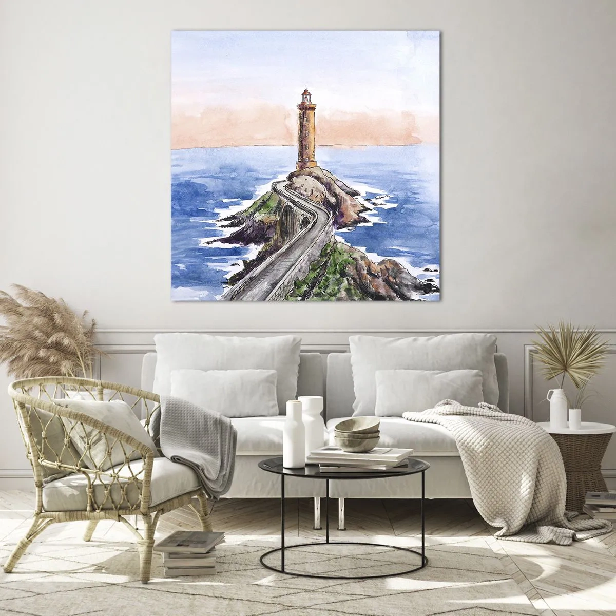 Obraz na skle - Tváří v tvář moři - 70x70 cm