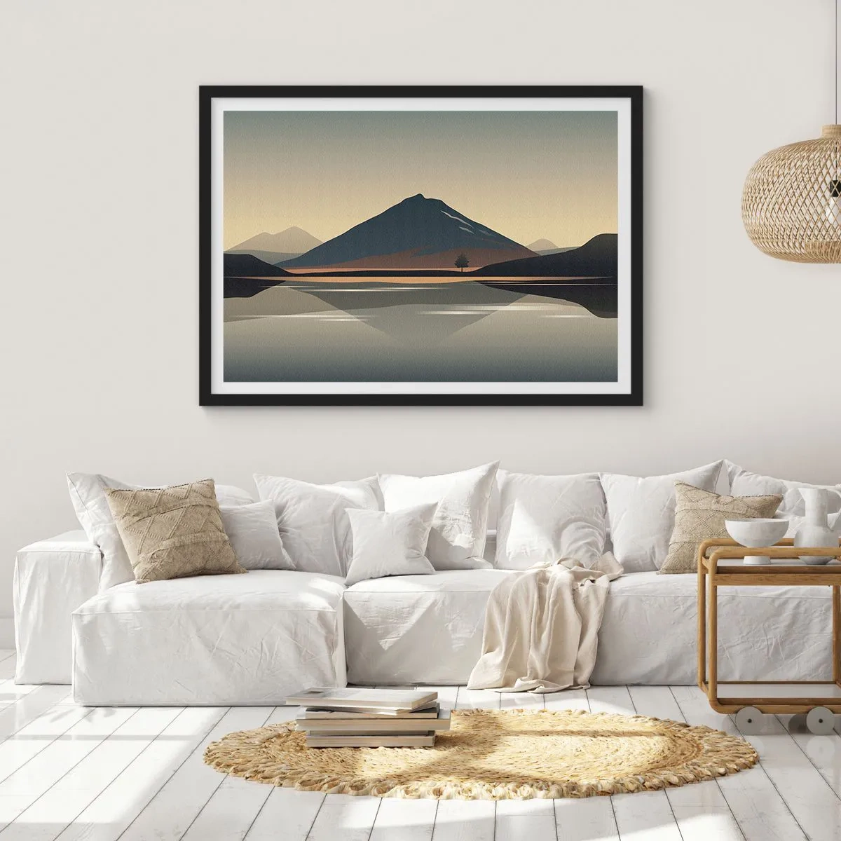 Plakát v černém rámu - Zrcadlový odraz - 70x50 cm