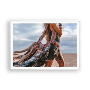 Plakát v bílém rámu - Šamanovo děvče - 100x70 cm