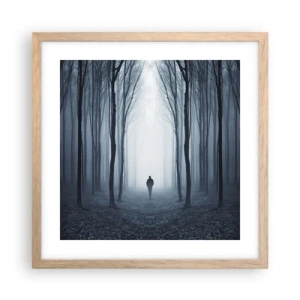 Plakát v rámu světlý dub - A všechno jednoduché a jasné - 40x40 cm