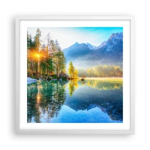 Plakát v bílém rámu - Majestát a sladkost - 50x50 cm