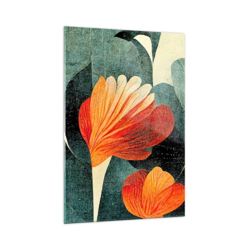 Obraz na skle - Tropické horko a chlad zeleně - 70x100 cm