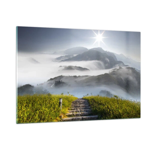 Obraz na skle - Stále vzhůru do oblak - 120x80 cm