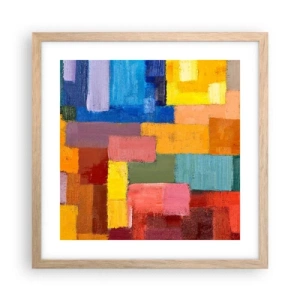 Plakát v rámu světlý dub - Každý jiný, všechny barevné - 40x40 cm