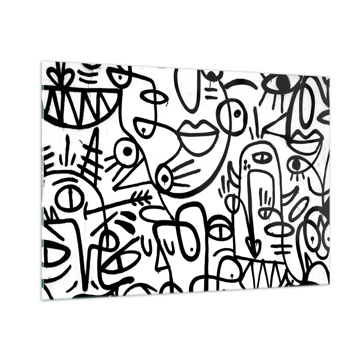 Obraz na skle - Tváře a přeludy - 100x70 cm