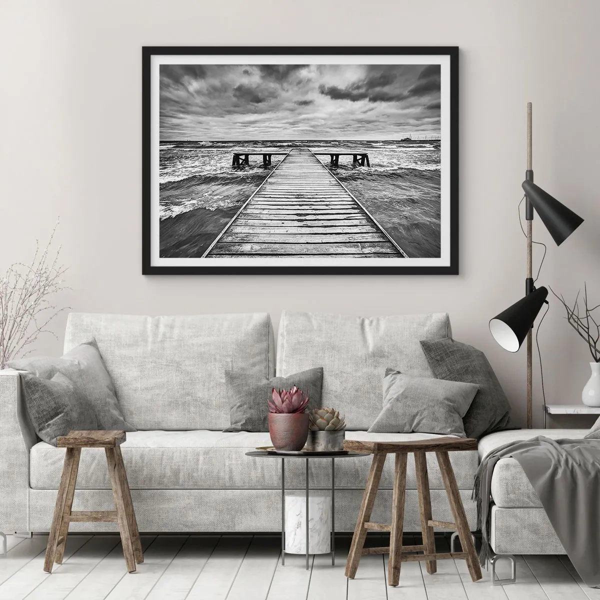 Plakát v černém rámu - Čekám na vítr, co rozfouká… - 91x61 cm