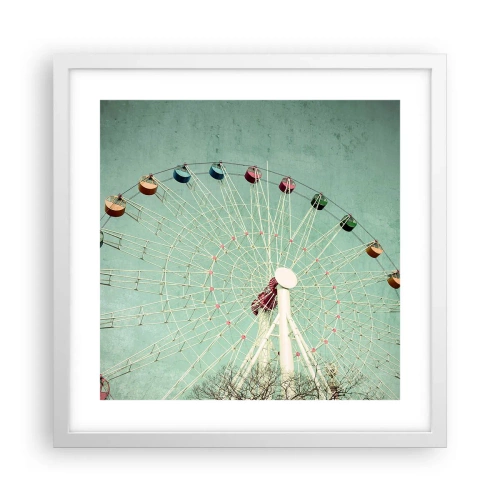 Plakát v bílém rámu - Zveme vás k zábavě - 40x40 cm