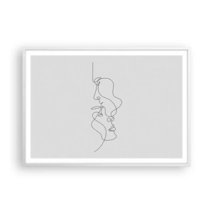 Plakát v bílém rámu - Žár vášnivých tužeb - 100x70 cm