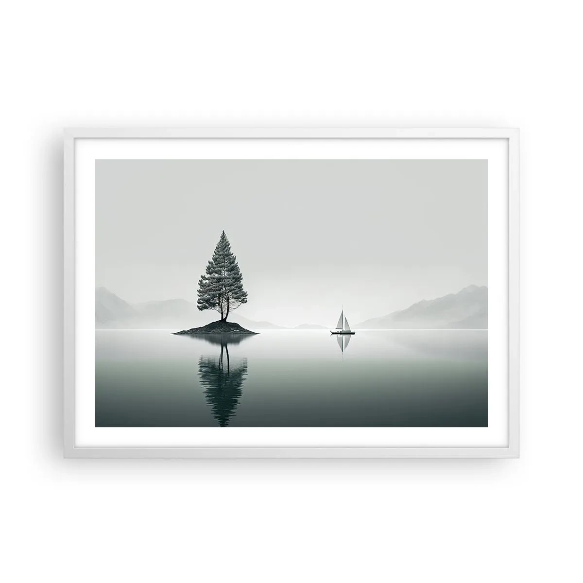 Plakát v bílém rámu - Snění - 70x50 cm