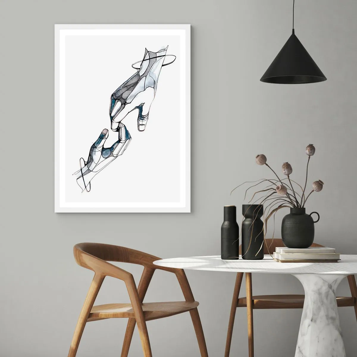 Plakát v bílém rámu - Dobré gesto - 50x70 cm