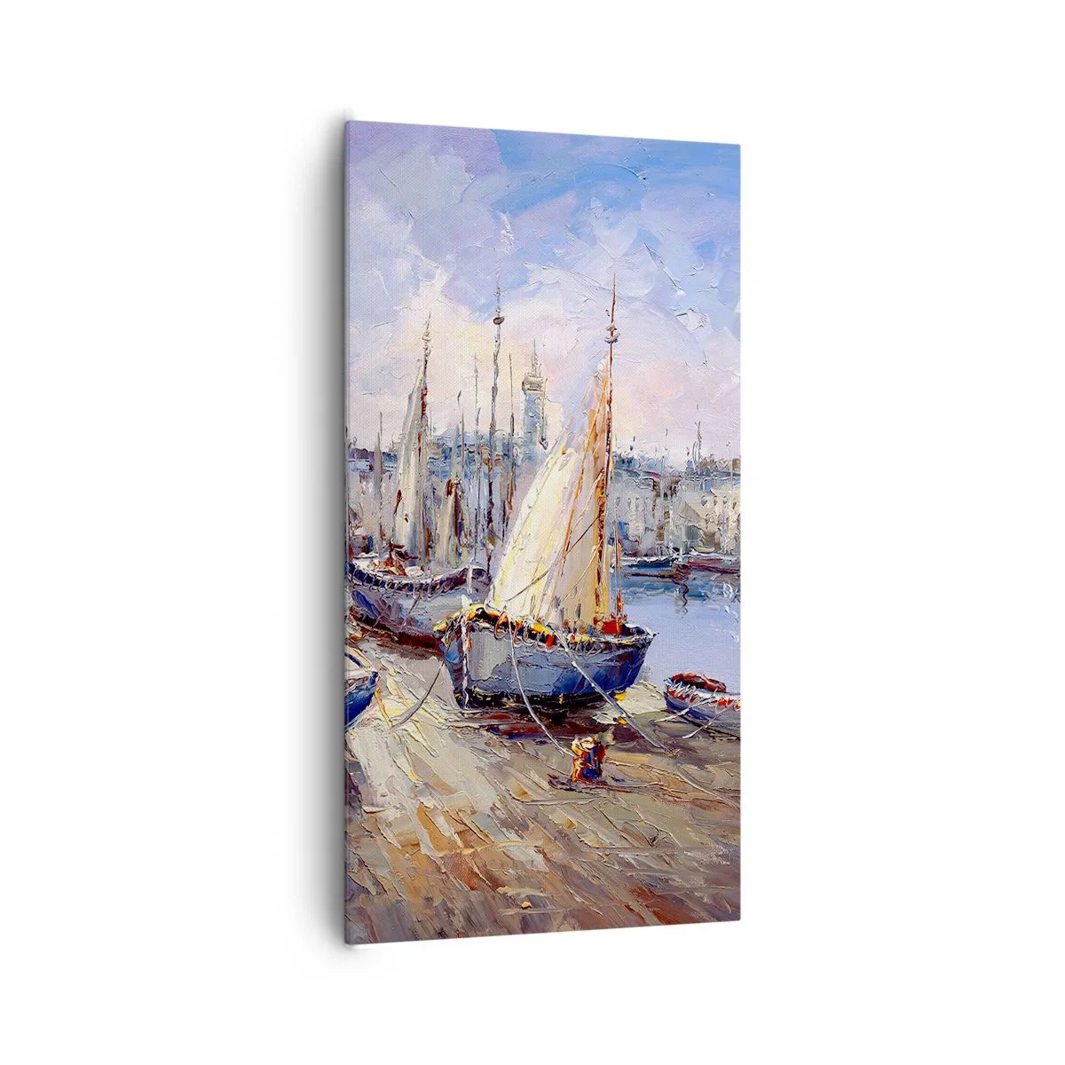 Obraz na plátně - Město u zálivu - 65x120 cm