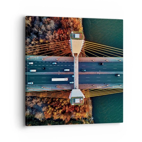 Obraz na plátně - Za vodami, za lesy - 40x40 cm