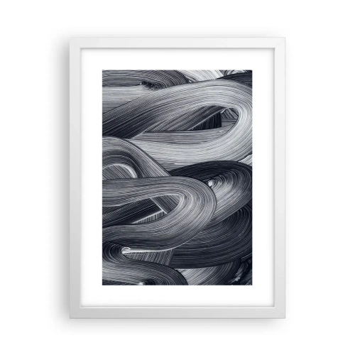 Plakát v bílém rámu - Plynulost reality - 30x40 cm