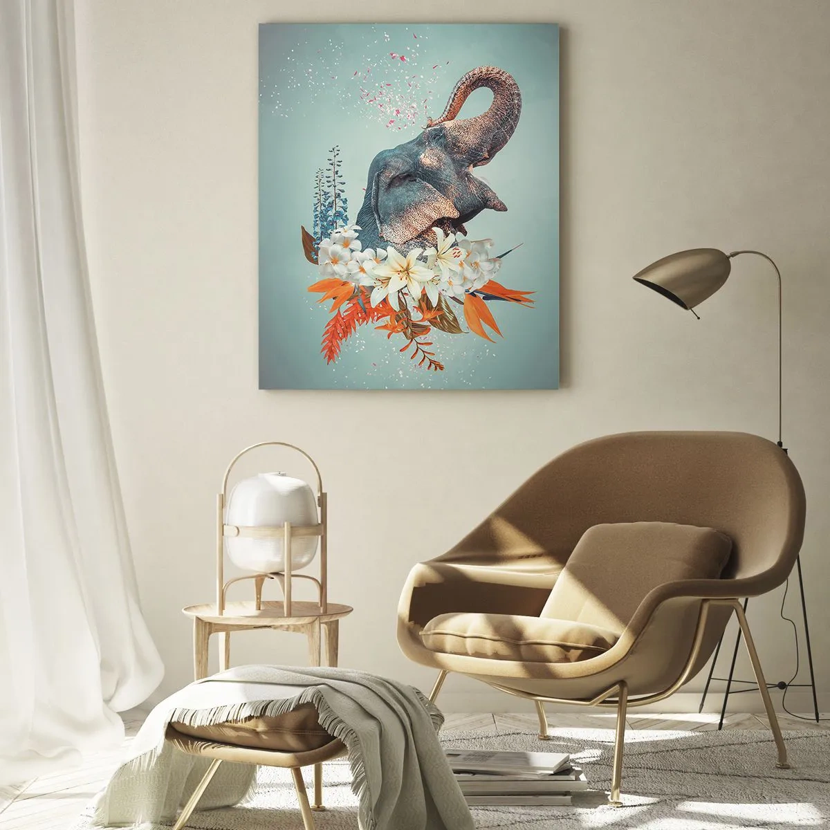 Obraz na skle - Řev radosti - 50x70 cm
