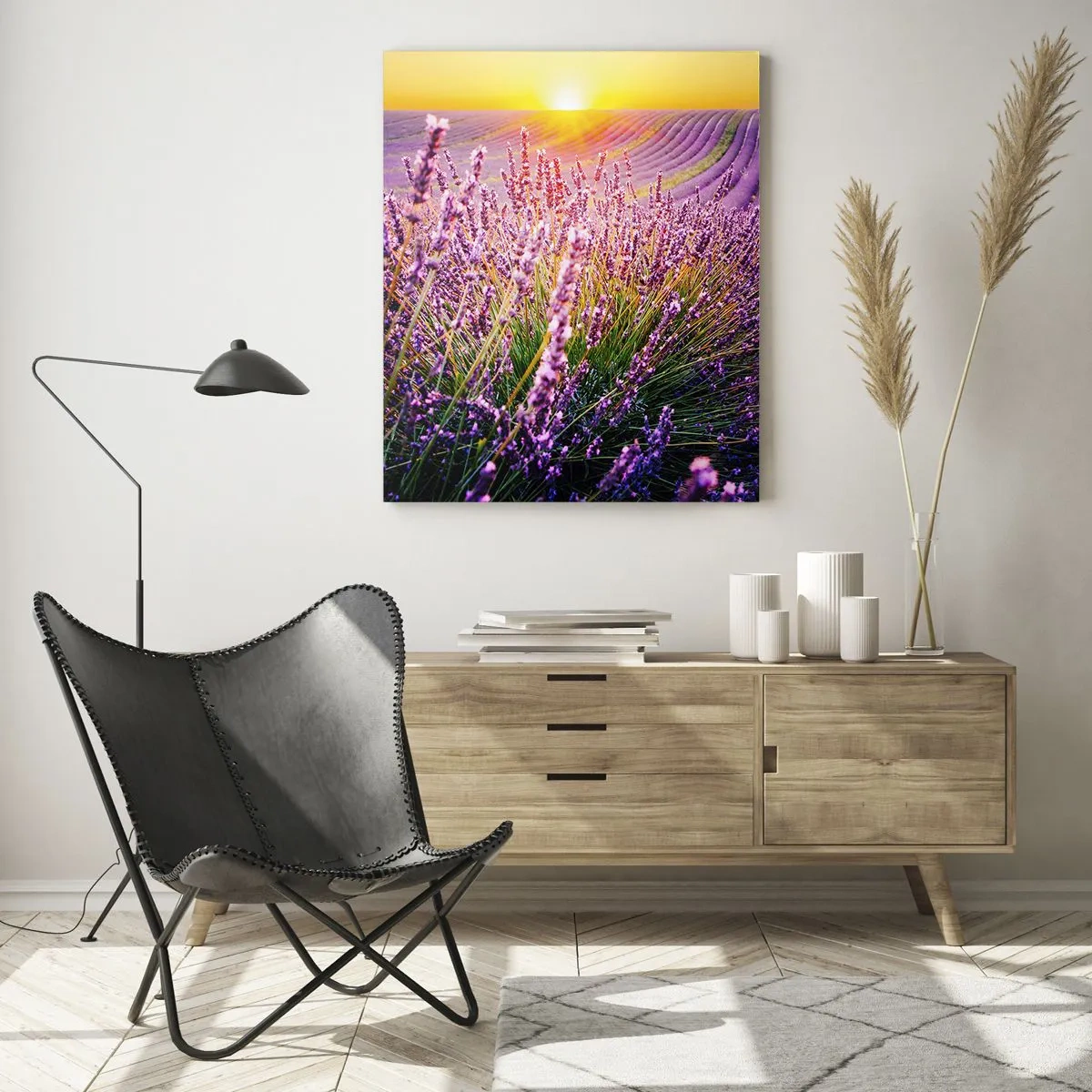 Obraz na skle - Voňavý lán - 50x70 cm