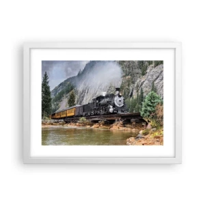 Plakát v bílém rámu - Kampak? Kam? - 40x30 cm