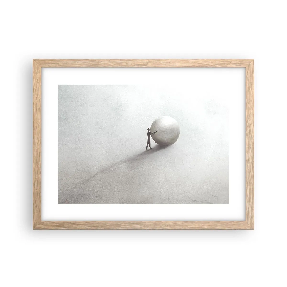 Plakát v rámu světlý dub - Hra života - 40x30 cm