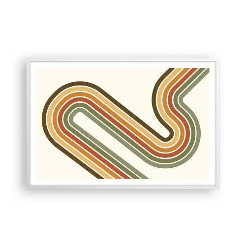 Plakát v bílém rámu - Kličkování do cíle - 91x61 cm