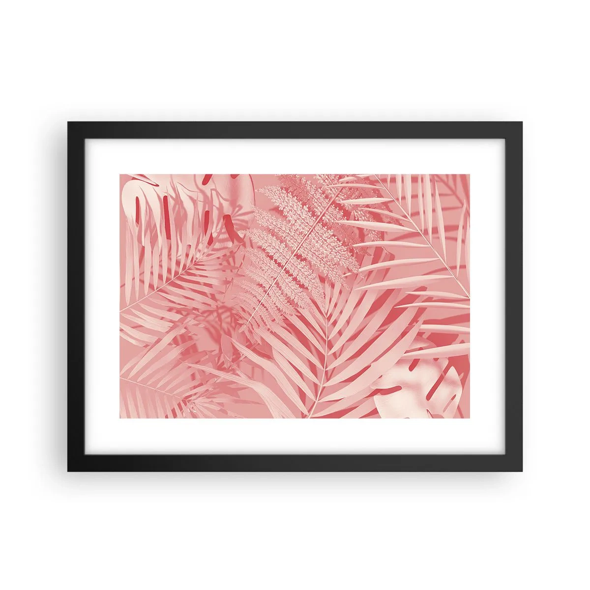 Plakát v černém rámu - Růžový koncept - 40x30 cm