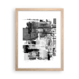 Plakát v rámu světlý dub - Šedé je krásné - 30x40 cm