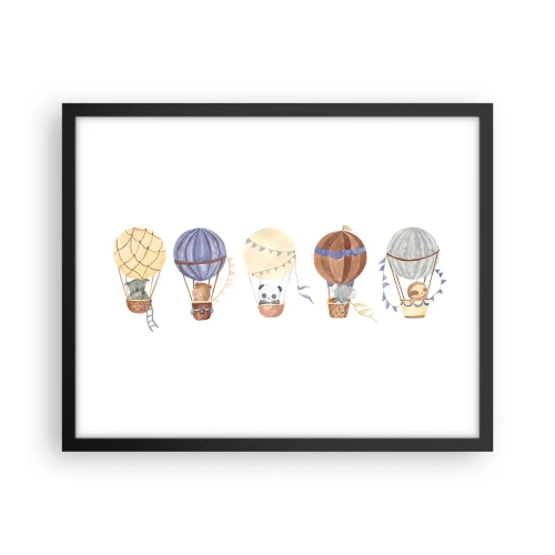 Plakát v černém rámu - Přátelé na cestách - 50x40 cm