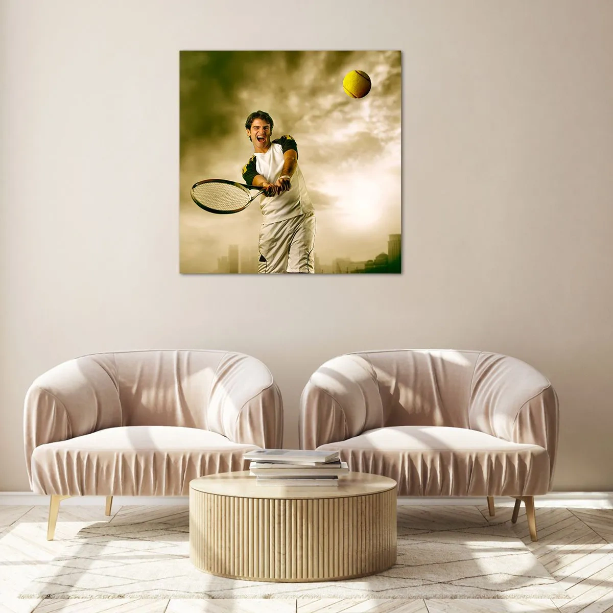 Obraz na skle - Energie a radost - 60x60 cm