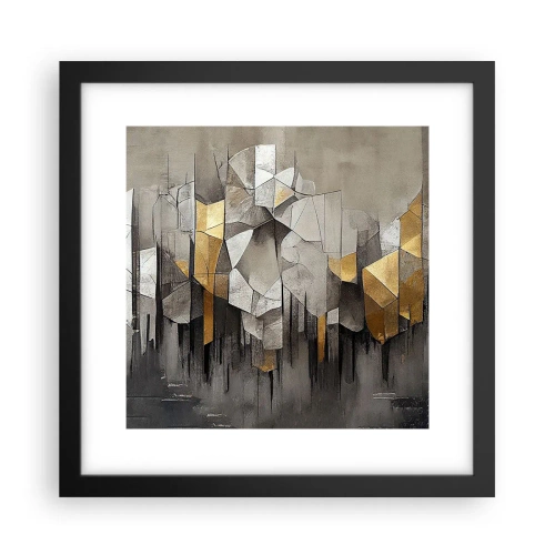 Plakát v černém rámu - Kompozice z ledu a světla - 30x30 cm
