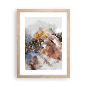 Plakát v rámu světlý dub - Poezie mezi strunami - 30x40 cm