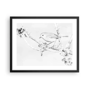 Plakát v černém rámu - Zimní ráno - 50x40 cm