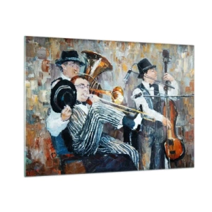 Obraz na skle - Celý tento jazz - 100x70 cm