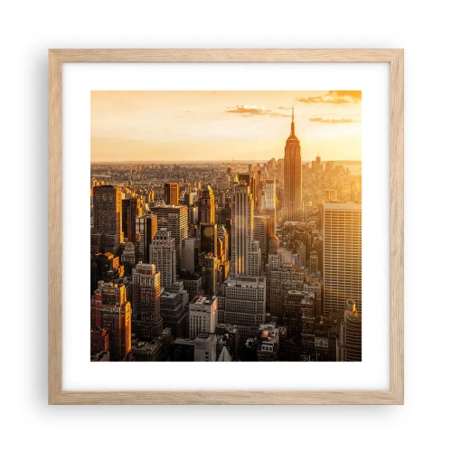 Plakát v rámu světlý dub - Růst na slunci - 40x40 cm