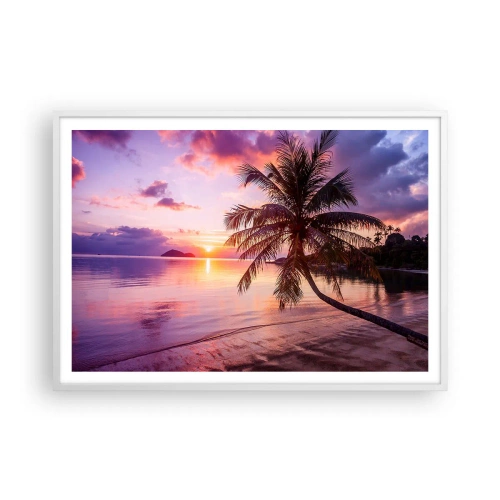 Plakát v bílém rámu - Blahobyt až po okraj - 100x70 cm