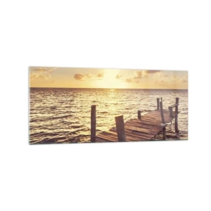 Obraz na skle - Zlatá země laskavosti - 120x50 cm