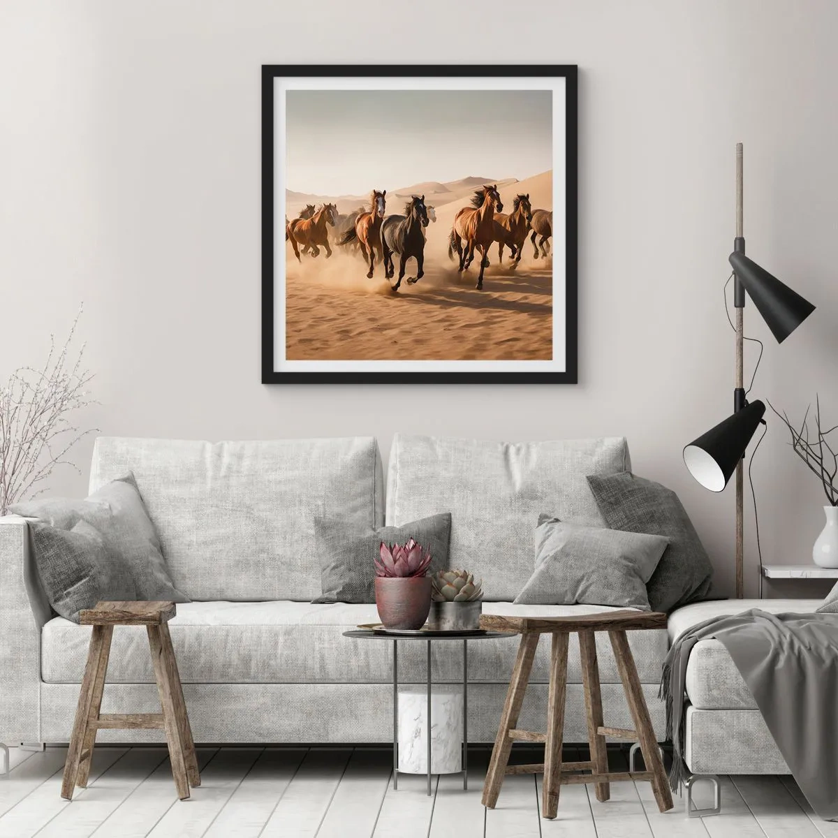 Plakát v černém rámu - Volné jako vítr - 60x60 cm