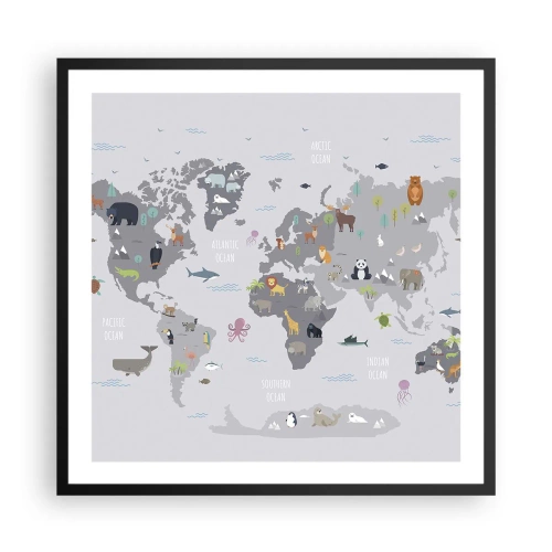 Plakát v černém rámu - Řekni mi, odkud jsi… - 60x60 cm