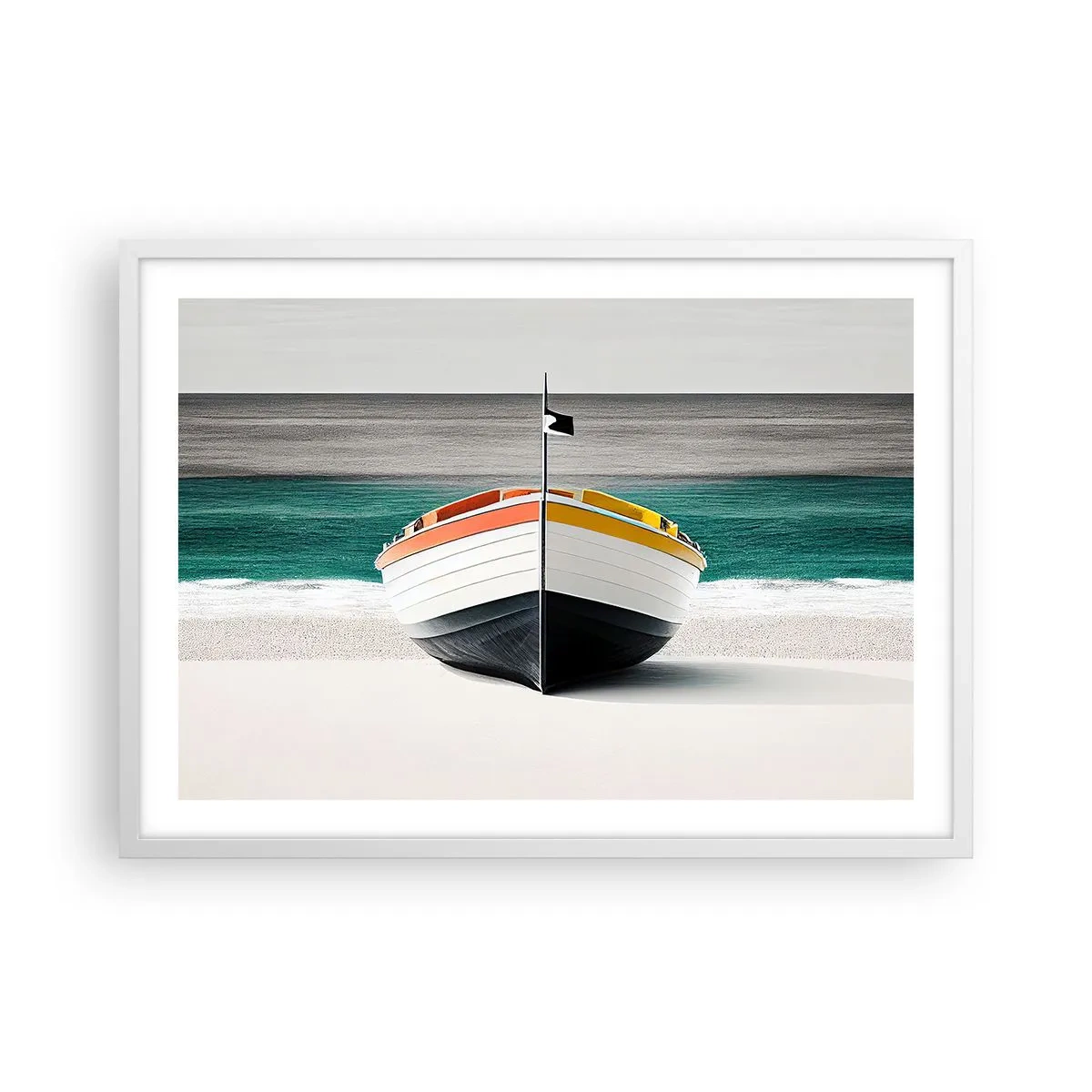 Plakát v bílém rámu - Na správném místě - 70x50 cm