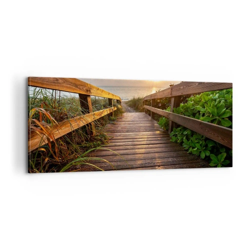 Obraz na plátně - A přímo ke břehu - 100x40 cm