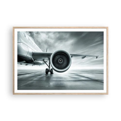 Plakát v rámu světlý dub - Toto je síla! - 100x70 cm