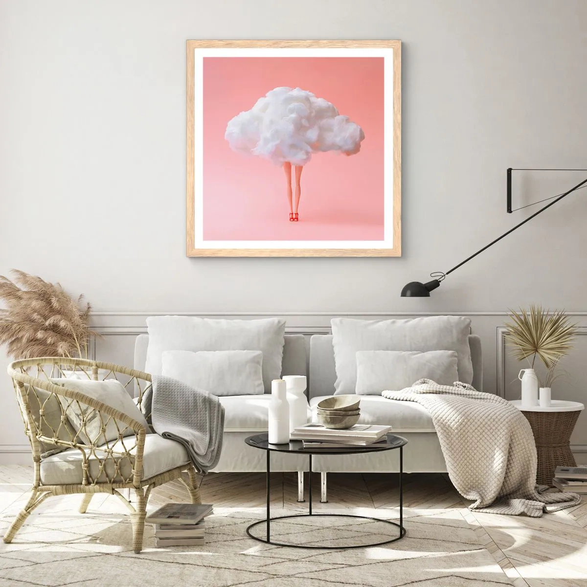 Plakát v rámu světlý dub - Sladký slib - 50x50 cm