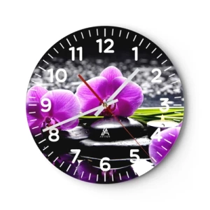 Nástěnné hodiny - Utonout v tichu a klidu - 40x40 cm