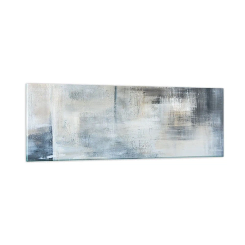Obraz na skle - Za závojem modré - 90x30 cm
