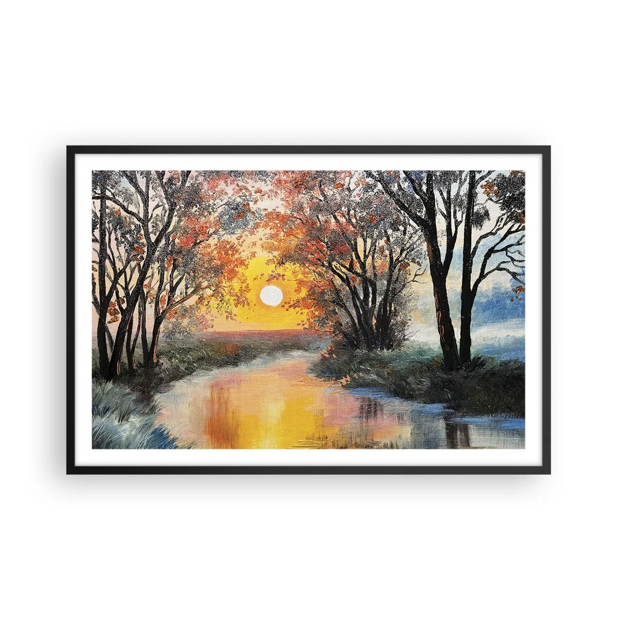 Plakát v černém rámu - Podzimní nádech - 91x61 cm