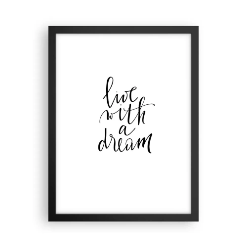 Plakát v černém rámu - Of course - 30x40 cm