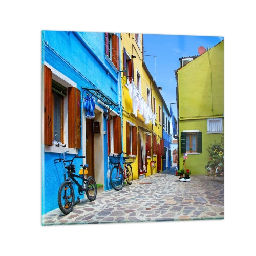 Obraz na skle - Pastelové, sladké zákoutí - 50x50 cm
