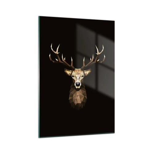 Obraz na skle - Kubistický jelen - 50x70 cm