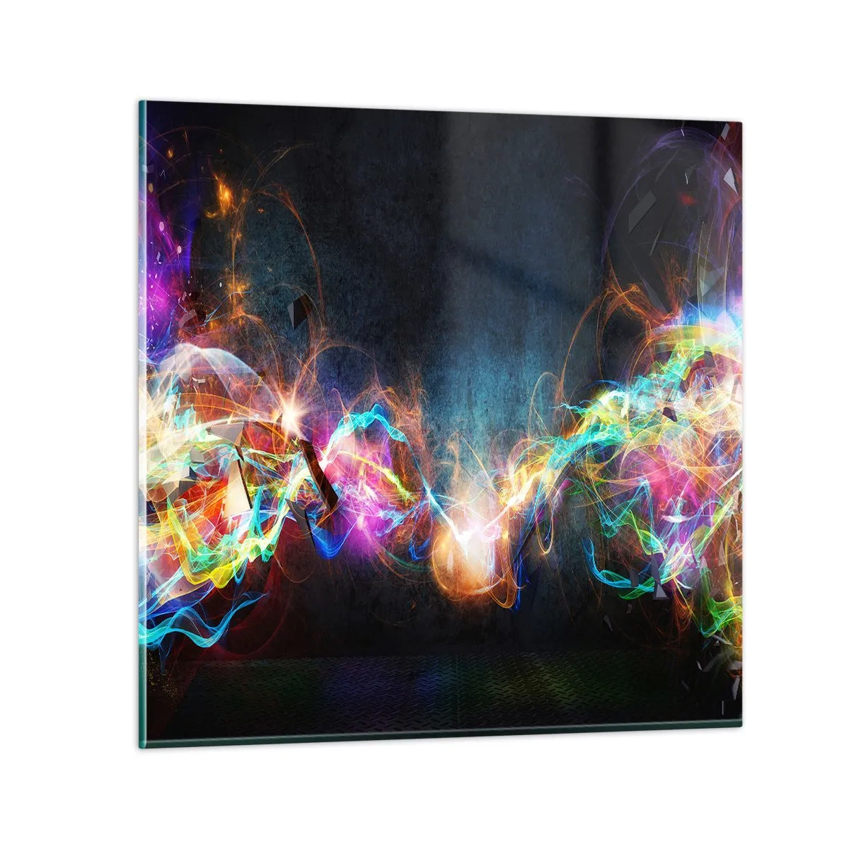 Obraz na skle - Radostně proti tmě - 60x60 cm