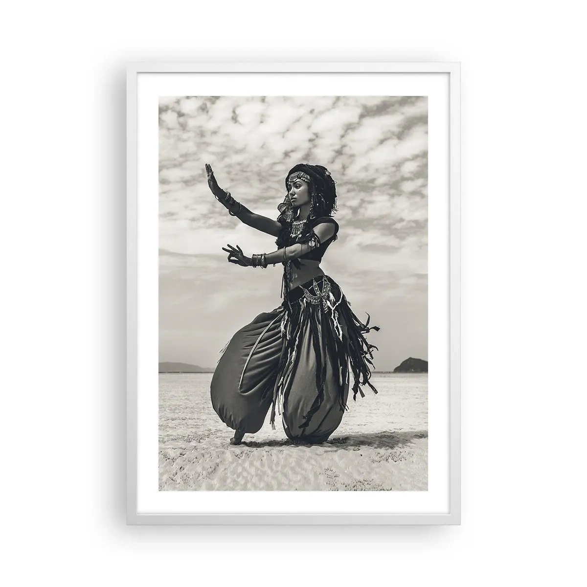 Plakát v bílém rámu - Tanec jižních ostrovů - 50x70 cm