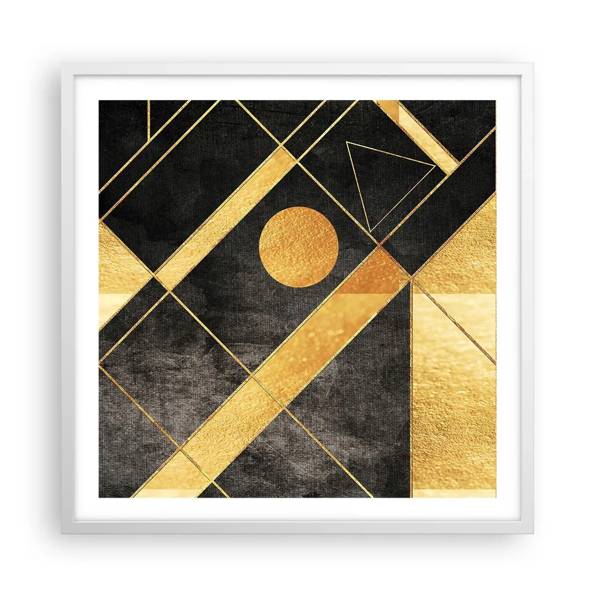 Plakát v bílém rámu - Slunce pouště - 60x60 cm