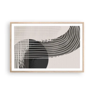 Plakát v rámu světlý dub - Tam a zpět - 91x61 cm
